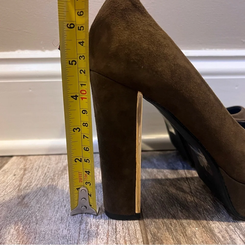 DESIGN LAB Brown 90s Retro Platform Heel Size 6.5